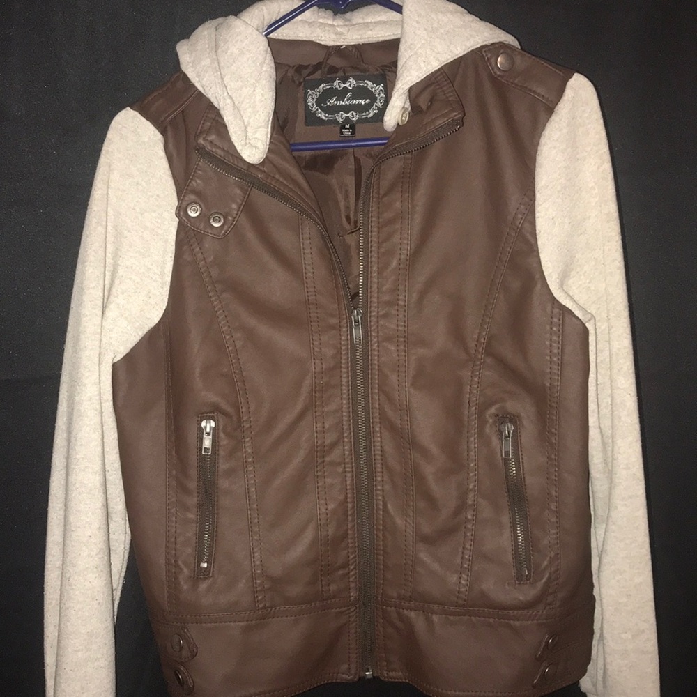Hooded Leather Jacket